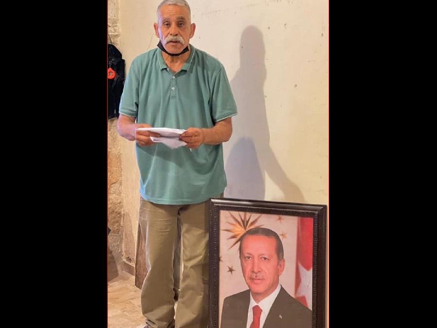 Dükkanına Erdoğan fotoğrafı asan Filistinliye para cezası iddiası