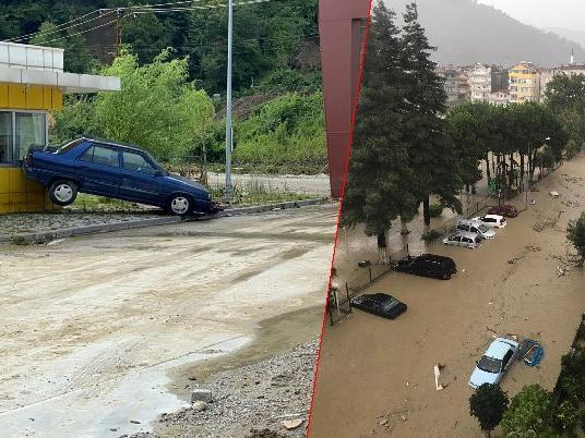 Sinop’ta selin hasarı gün ağarınca ortaya çıktı