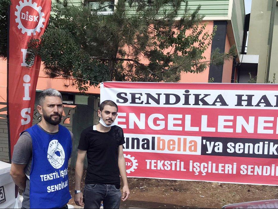 Türk ve Suriyeli işçiler yan yana grevde