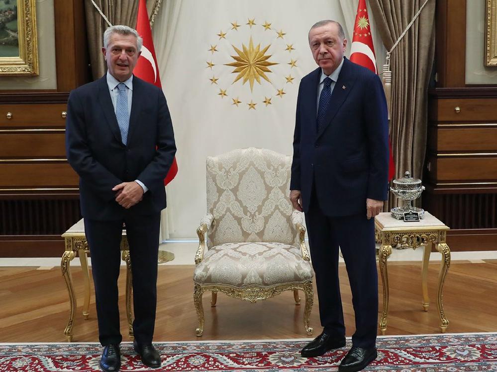 Erdoğan, BM Mülteciler Yüksek Komiseri Grandi'yle görüştü