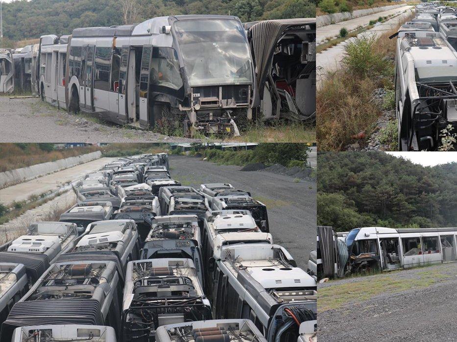 İstanbul'un 65 milyon euroluk metrobüs çöplüğü