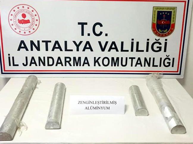 Antalya'da 15 kilo zenginleştirilmiş saf alüminyum ele geçirildi