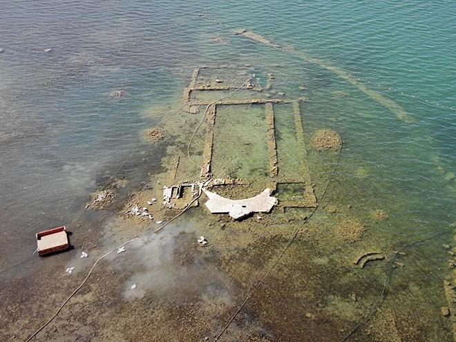 İznik Gölü'ndeki bazilika, suların aşırı çekilmesiyle gün yüzüne çıktı