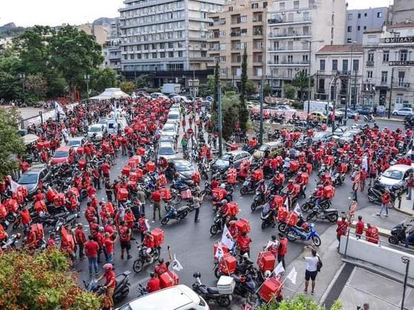 Yunanistan'da yemek teslimatçıları greve gidiyor