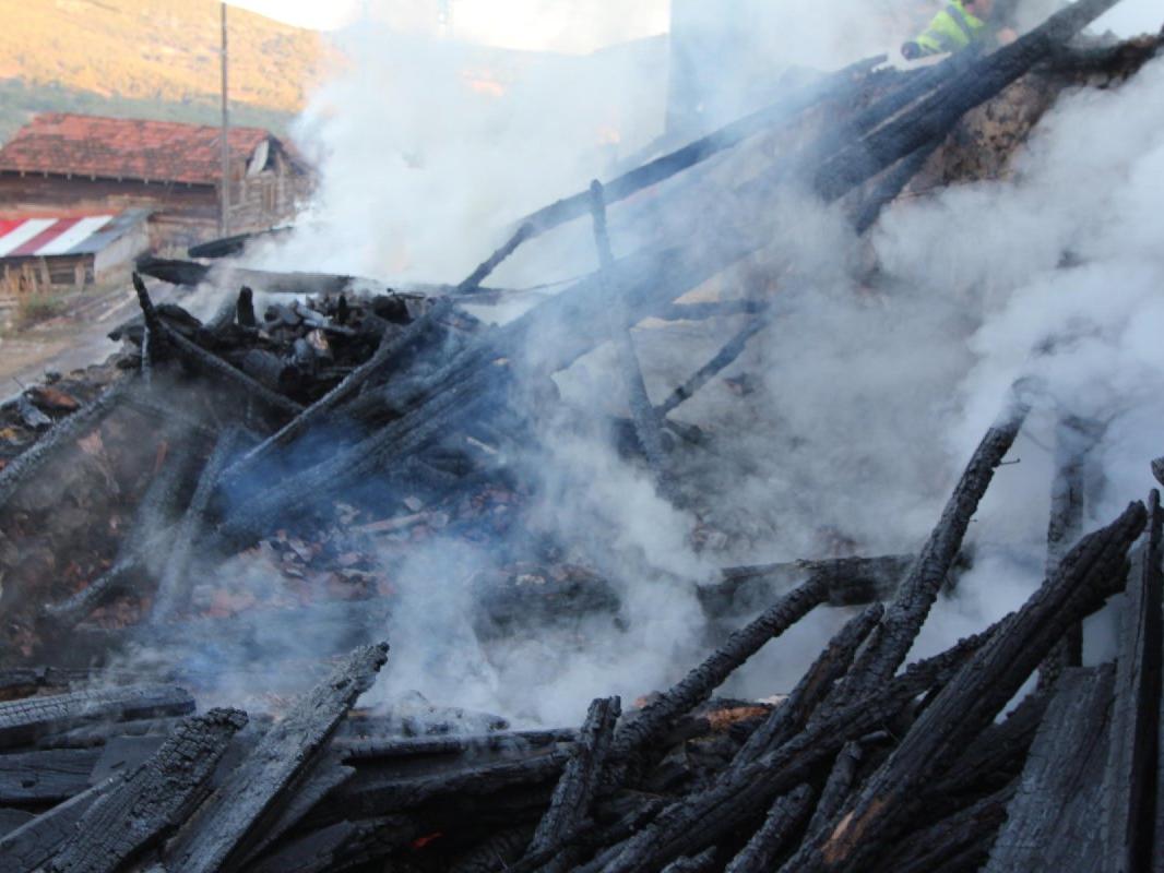 Kütahya'da ahır yangını; 3 hayvan öldü