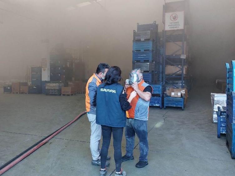Fabrikada yangın: 19 işçi hastanelik oldu