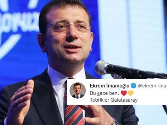Ekrem İmamoğlu'ndan Galatasaray paylaşımı