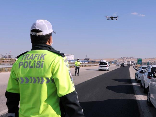 Makas attığı drone ile tespit edilen sürücüye 1339 TL ceza
