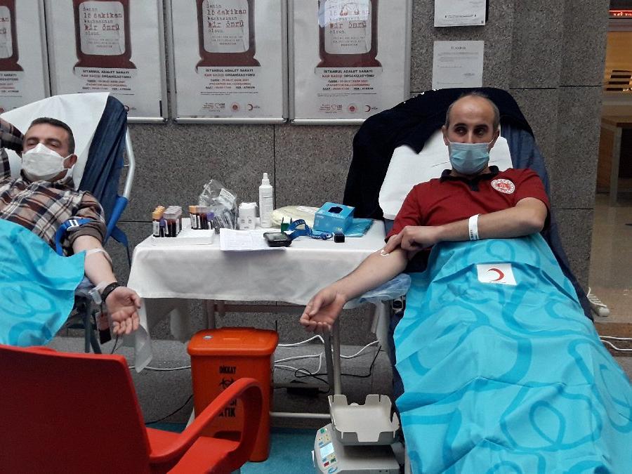 İstanbul Adliyesi’nde kan bağış noktası kuruldu