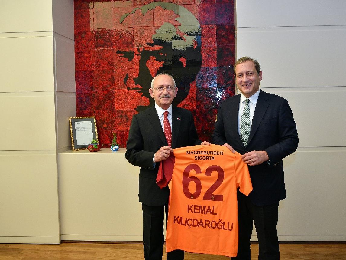 Kılıçdaroğlu, Galatasaray Başkanı Elmas ile bir araya geldi