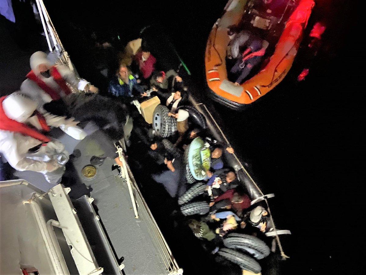 Muğla’da 46 düzensiz göçmen kurtarıldı