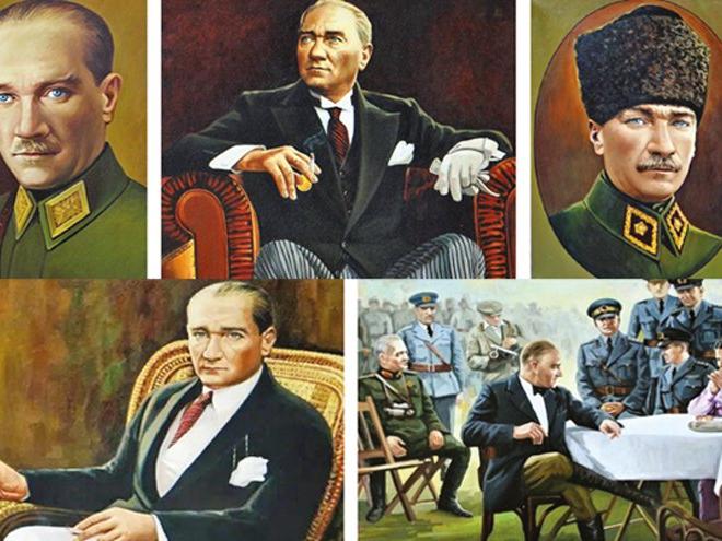 Sekiz ünlü sanatçıdan 30 Atatürk portresi