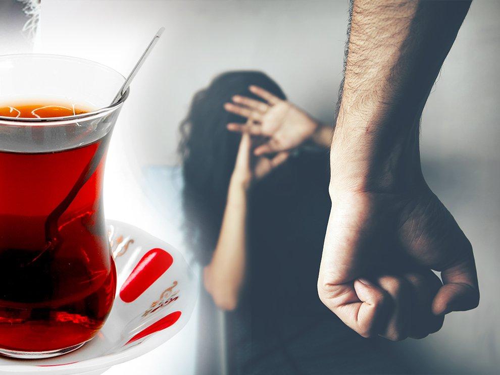 Şiddete uğrayan kadın, bir bardak çaya uzlaştı
