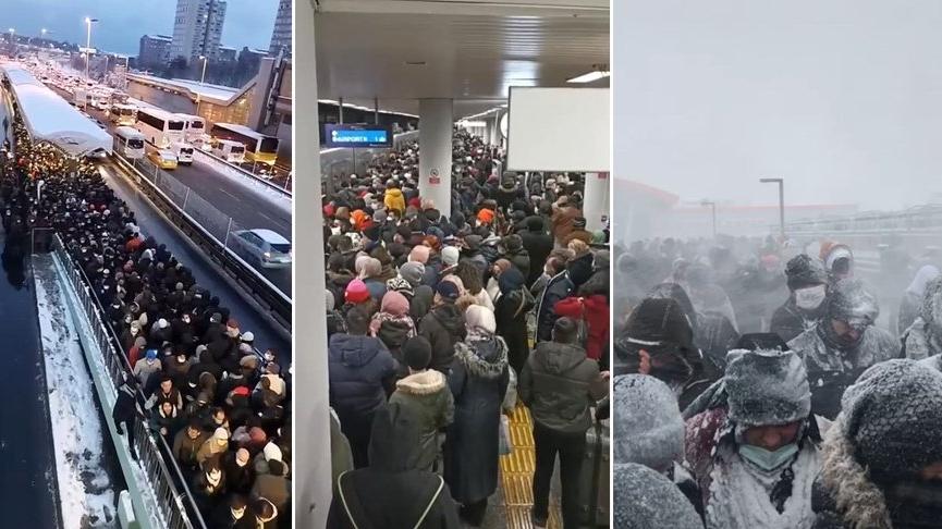 İstanbul'da toplu ulaşım kilitlendi, metro ve Marmaray seferleri uzatıldı