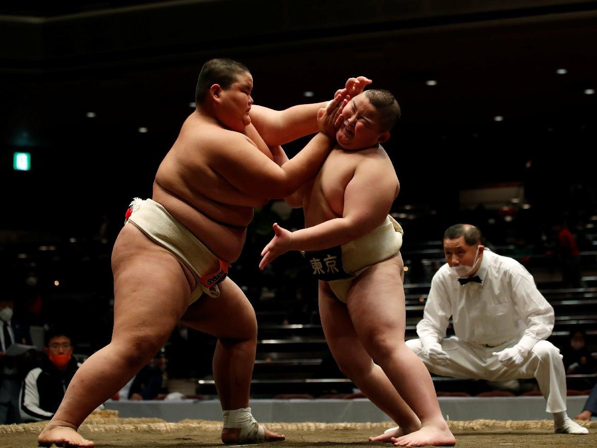 Japonya'da sumo güreşini corona vurdu!