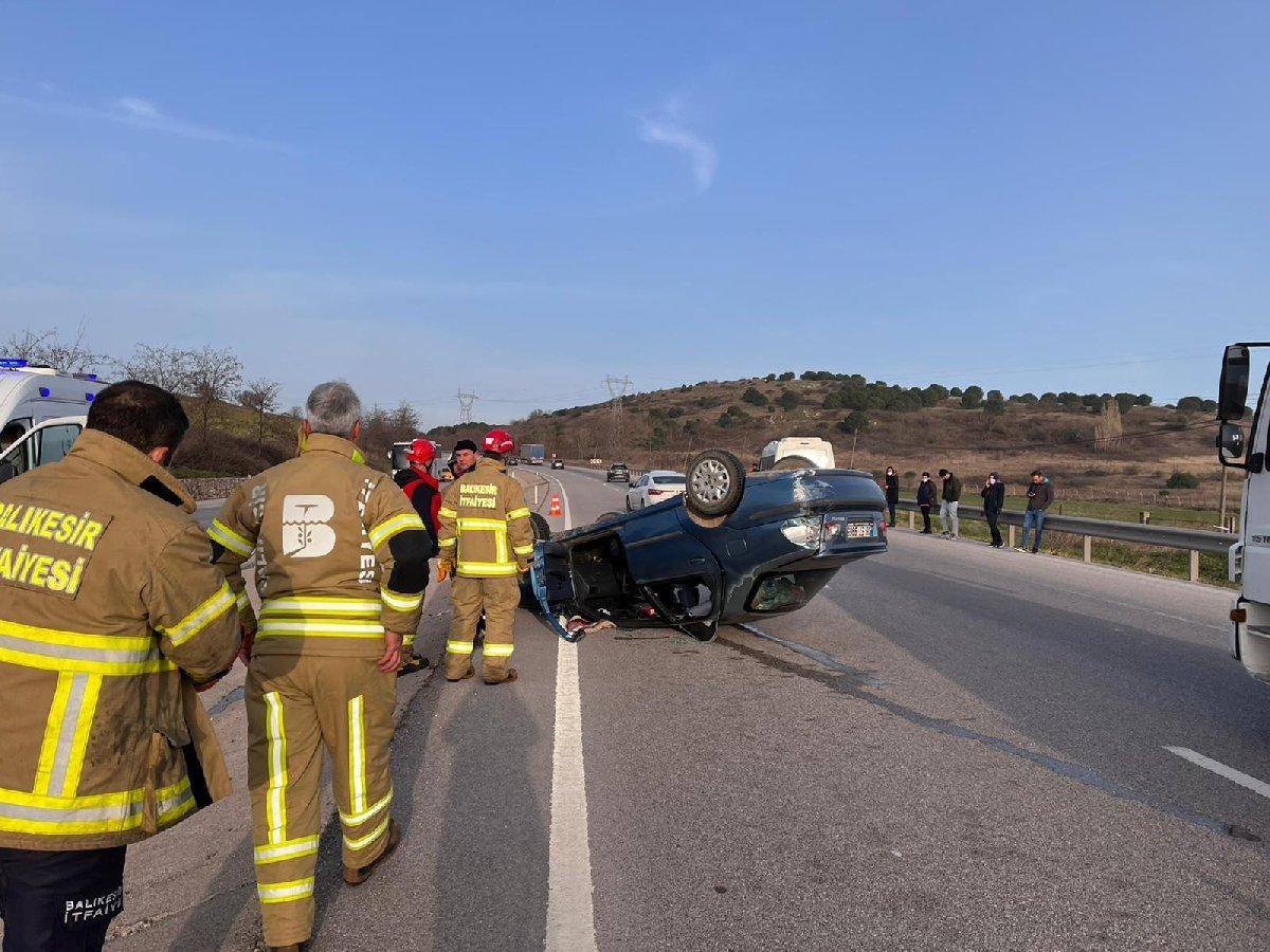 Bandırma'da feci kaza! 2 yaralı