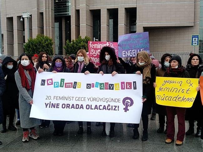 8 Mart Feminist Gece Yürüyüşü davası başladı