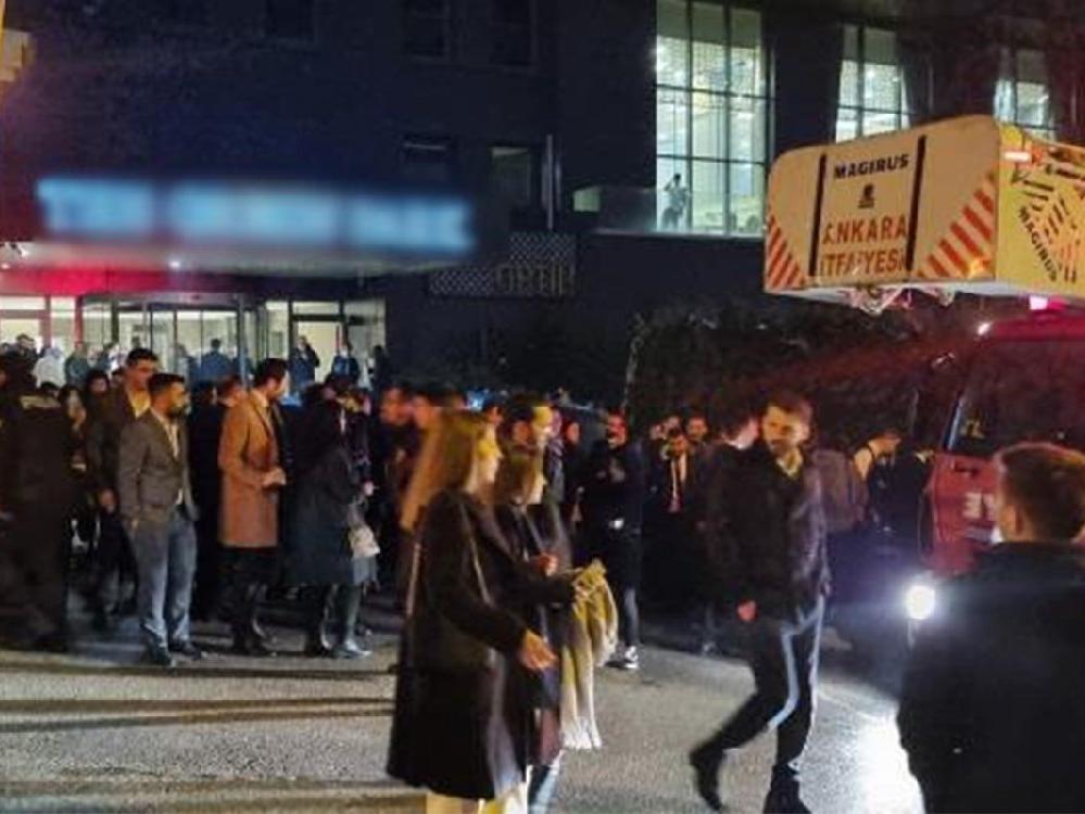 Ankara Barosu avukatlarının bulunduğu otelde yangın