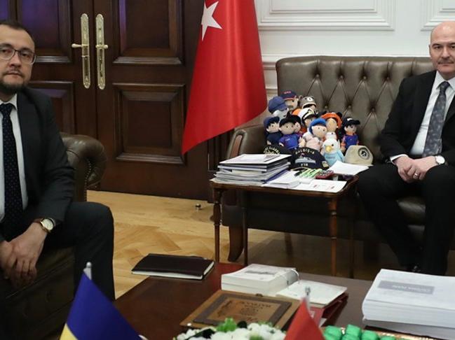 Bakan Soylu, Ukrayna'nın Ankara Büyükelçisi'ni kabul etti