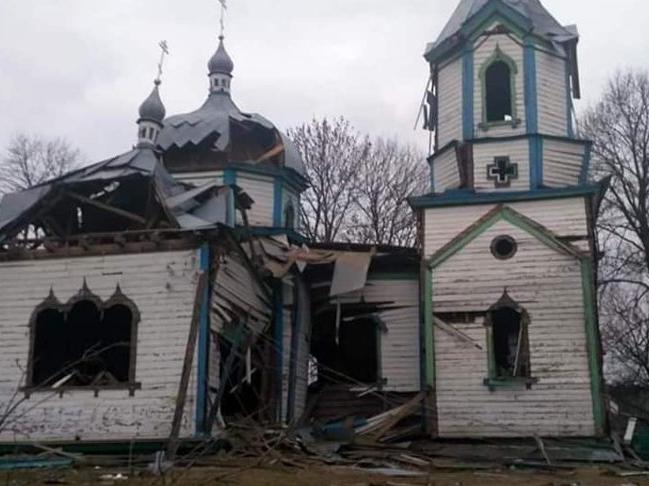 Ukrayna'daki çatışmalarda 150 yıllık kilise tahrip oldu