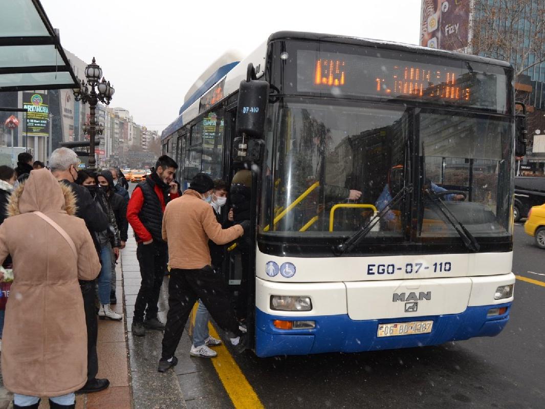 Ankara'da özel halk otobüsü esnafı kontak kapattı