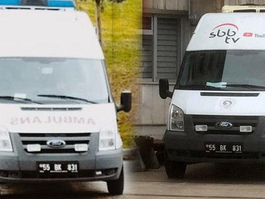 AKP'li başkan ambulansı canlı yayın aracı yaptı