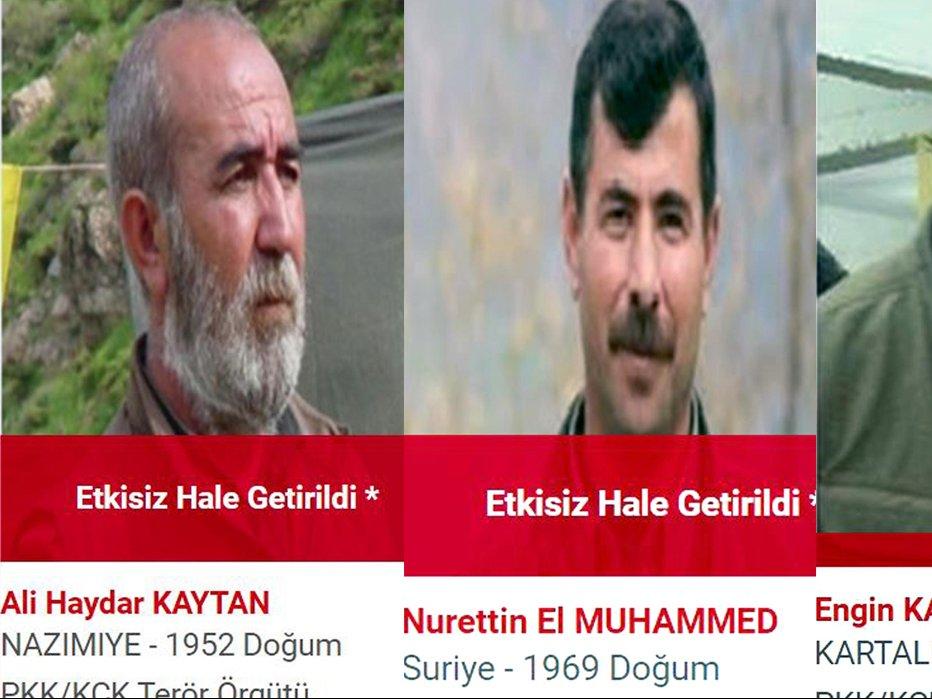 2021’de para ödüllü 5 renk kategorisinde 58 PKK’lı etkisiz hale getirildi