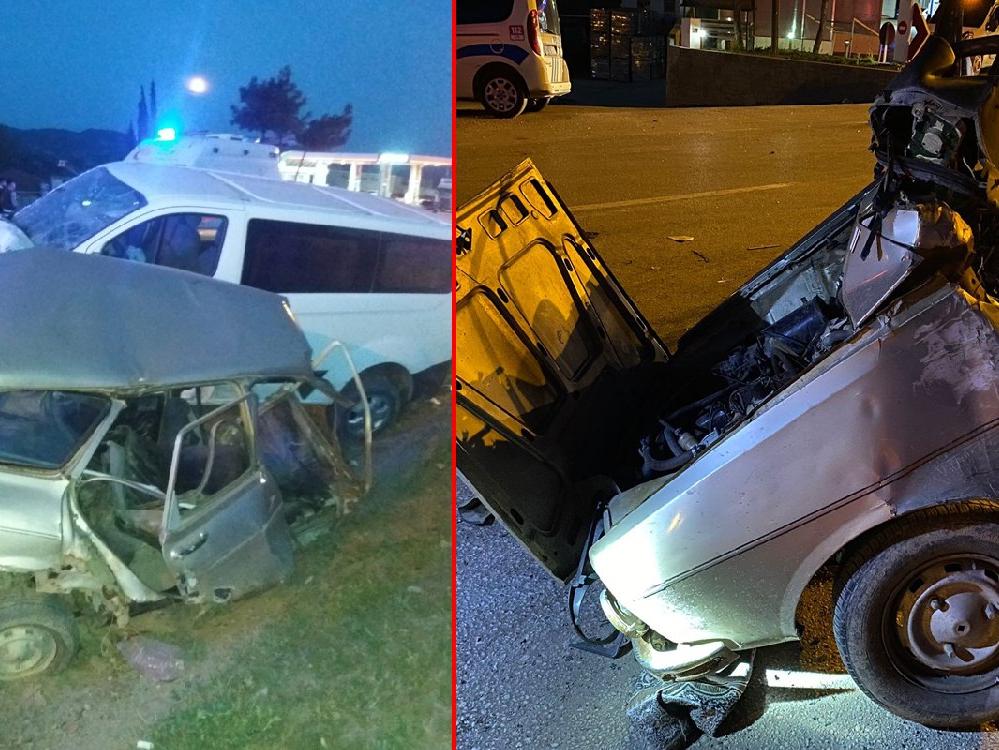 Feci kazada otomobil ikiye ayrıldı: 2 ölü, 2 yaralı