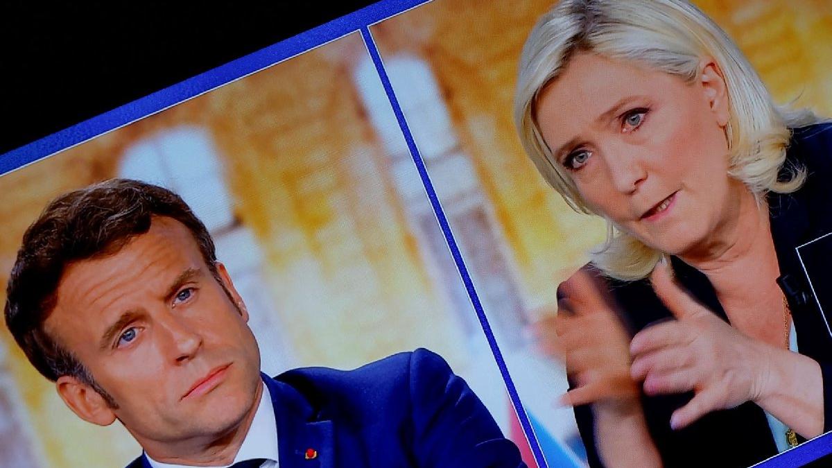 Macron ve Le Pen düellosunda başörtüsü tartışması