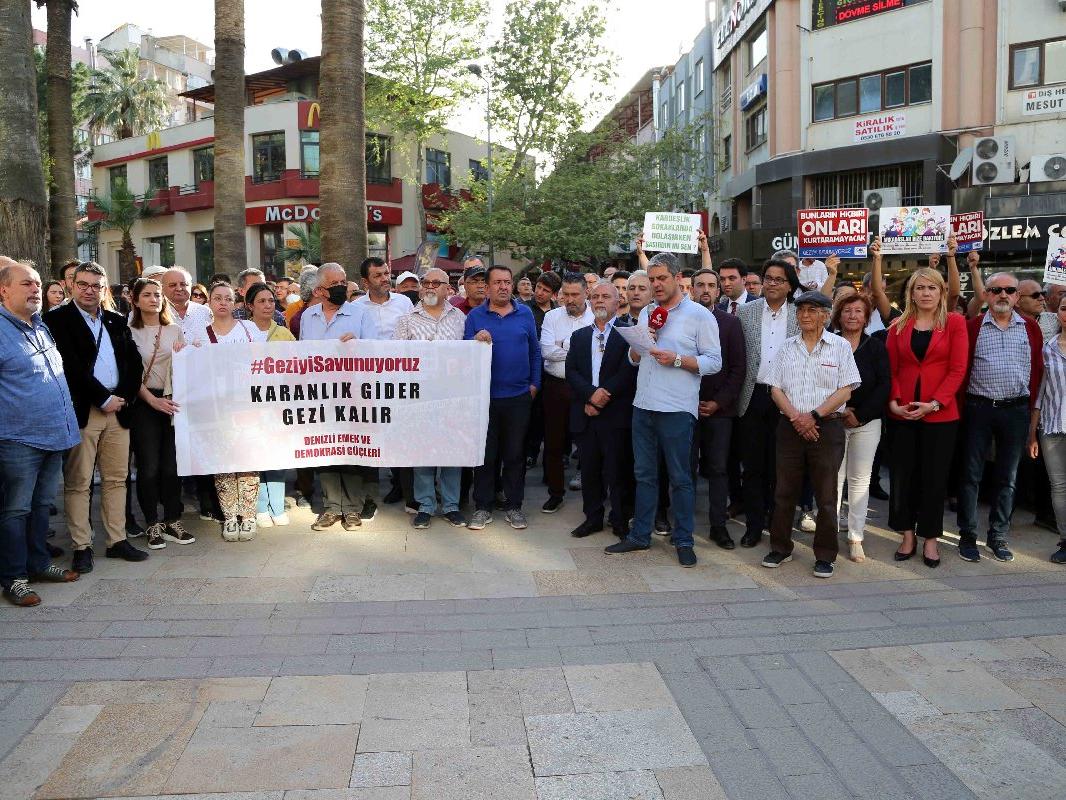 Denizli’de Gezi kararı protestosu