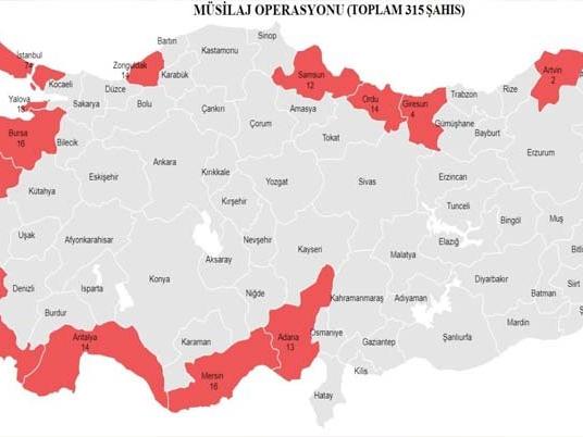 İçişleri Bakanlığı haritayla duyurdu: 16 ilde 'Müsilaj' operasyonu