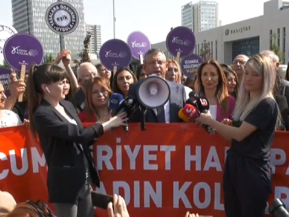CHP'li Özel, Danıştay önünden seslendi: Bu mücadeleyi kazanacağız