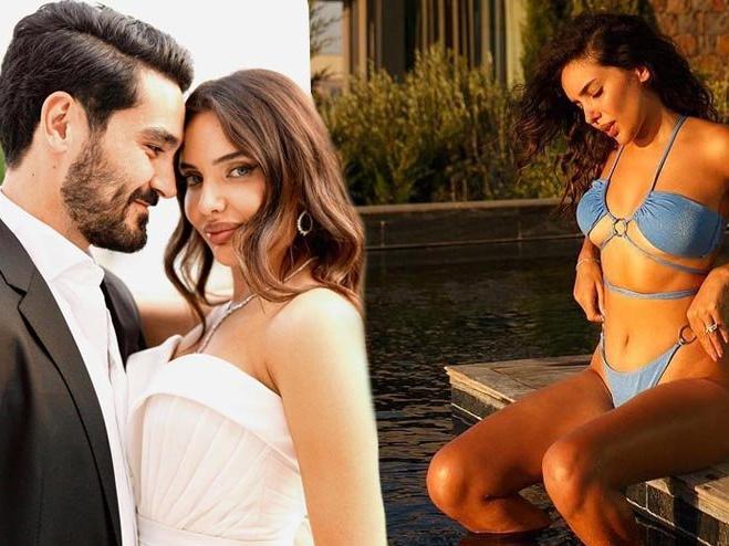 Futbolcu İlkay Gündoğan ile eşi Sara Arfaoui Bodrum'da tatilde