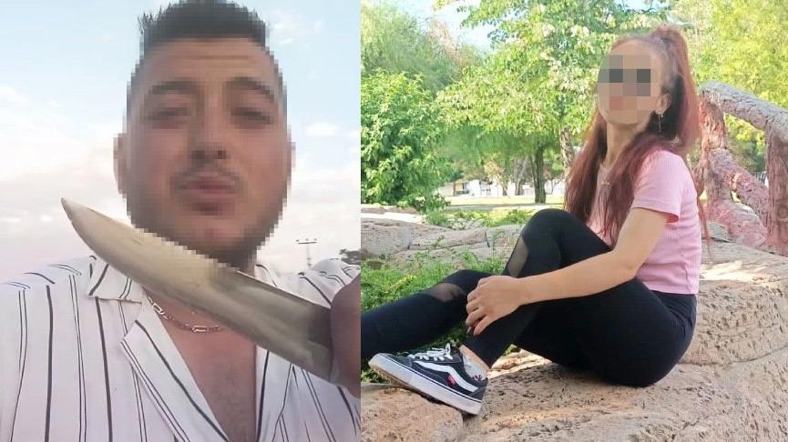 Bıçakladığı eşinin hesabından canlı yayın yaptı