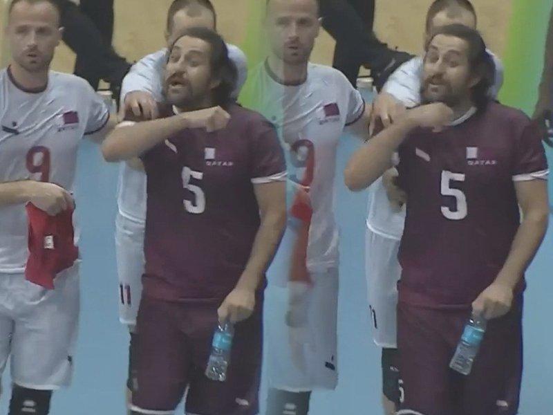 Katarlı sporcu Türk Milli Takımı'na 'kafa kesme' hareketi yaptı!