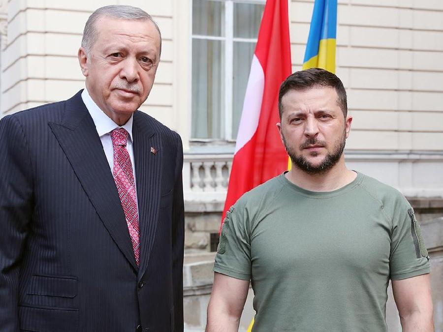 Erdoğan Ukrayna'da Zelenskiy ile bir araya geldi