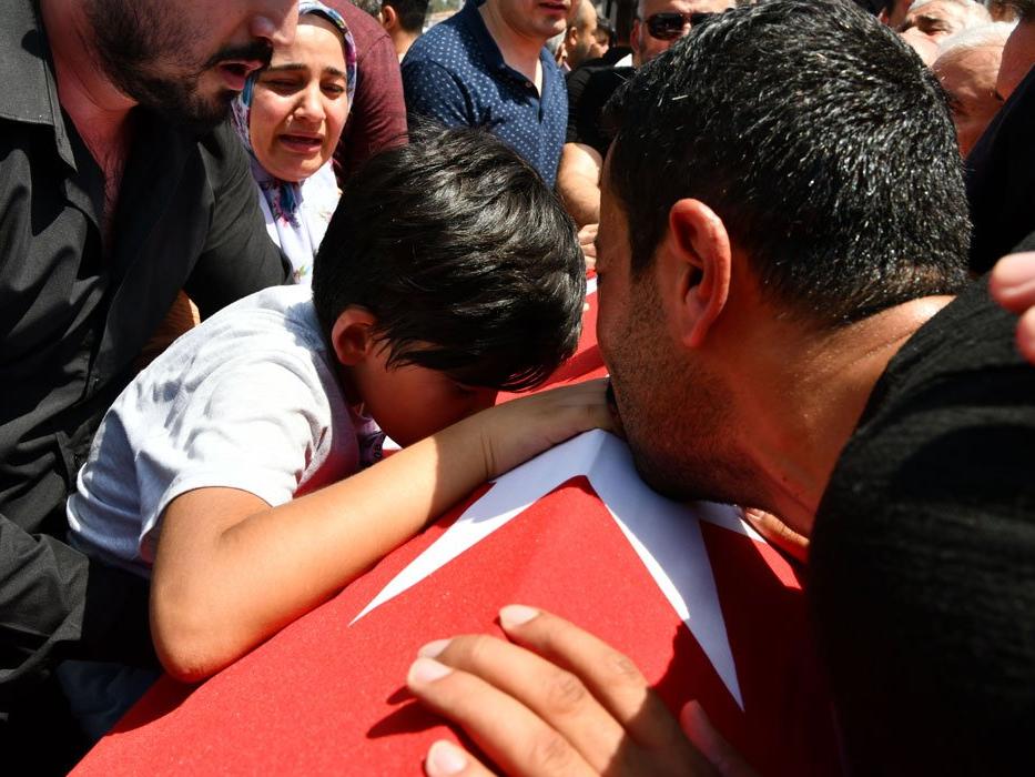 Gaziantep'teki faciada ölen itfaiyeciler için tören