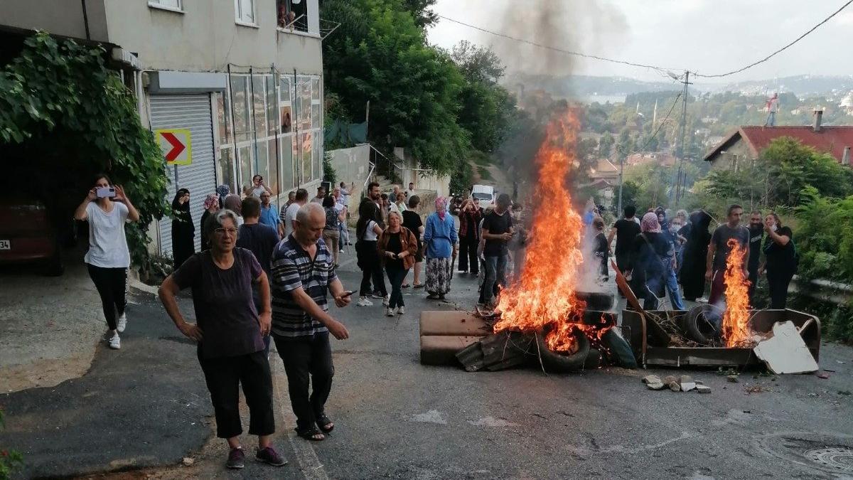 Beykoz'da zoraki dönüşüm: Mahalleli yola barikat kurdu!