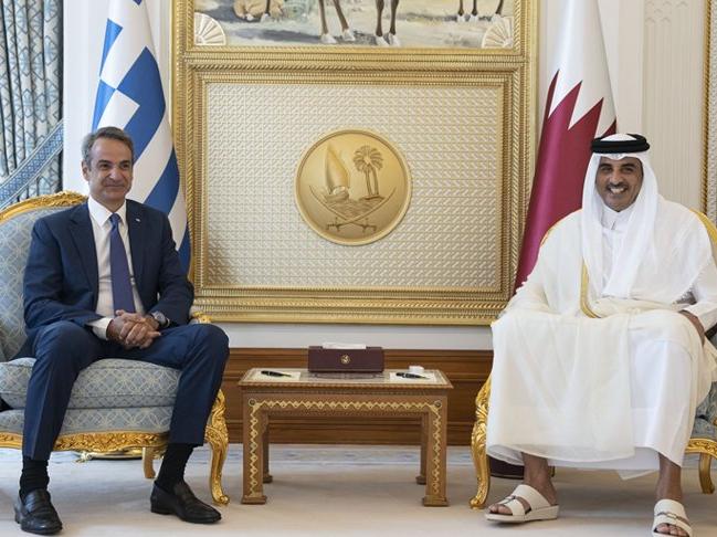 Katar Emiri ile Yunanistan Başbakanı, Doha'da görüştü