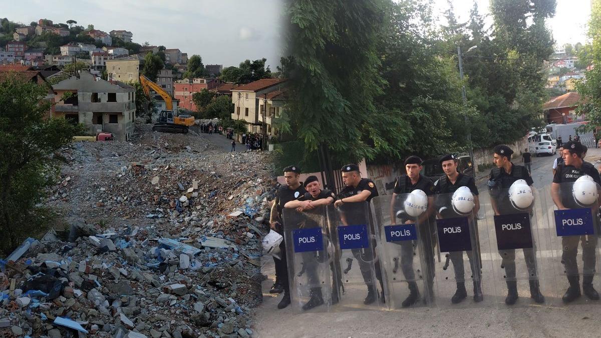 Tokatköy'de yıkım sürüyor, her sokağa polis yerleştirildi