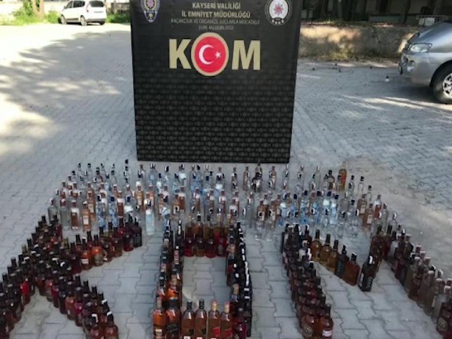 Kayseri'de kaçak sigara ve sahte içki operasyonu: 7 gözaltı