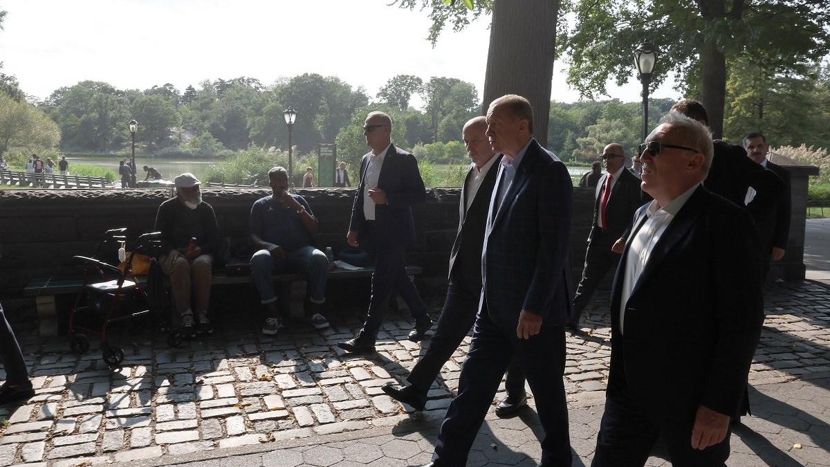 Erdoğan, Central Park'ta yürüyüş yaptı