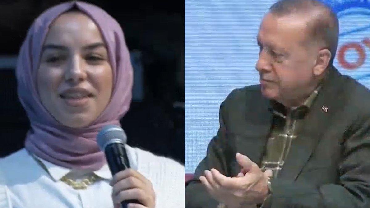 Genç kızın Erdoğan'a hitabı geceye damga vurdu