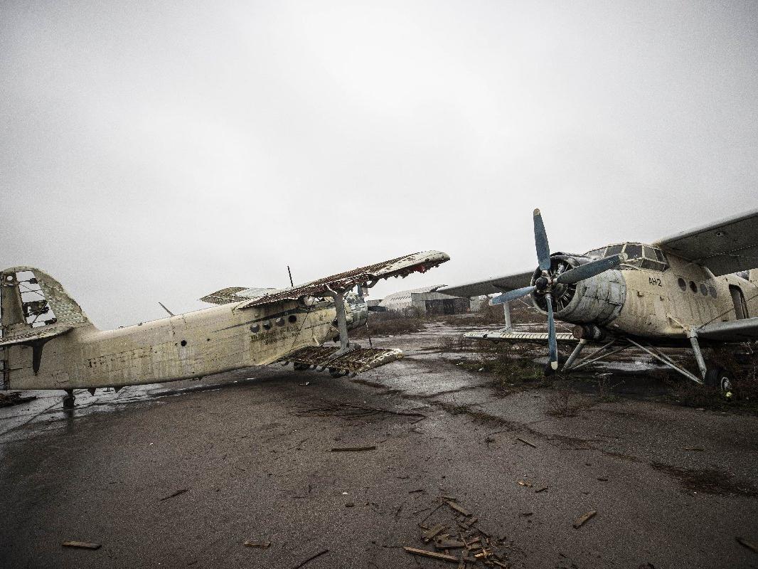 Herson Uluslararası Havalimanı "askeri araç mezarlığına" döndü