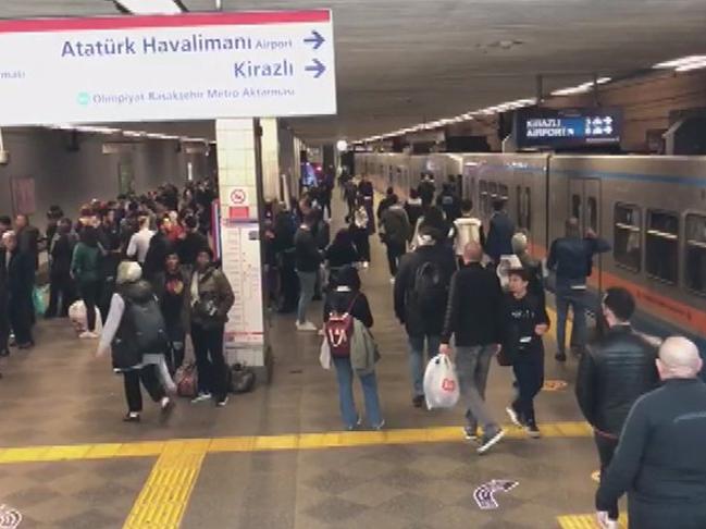 Yenikapı-Atatürk Havalimanı metro hattında teknik arıza 