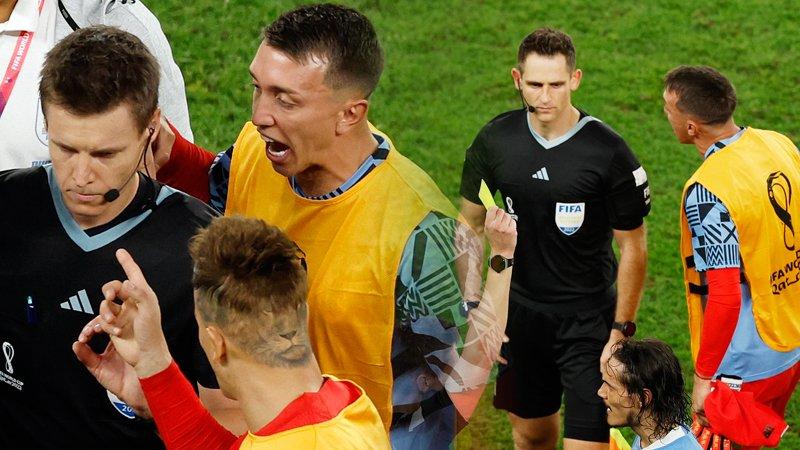 Uruguay elendi, Fernando Muslera hakemin üstüne yürüdü