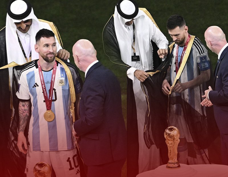 Kupa töreninde Messi'ye giydirilen kıyafet olay oldu