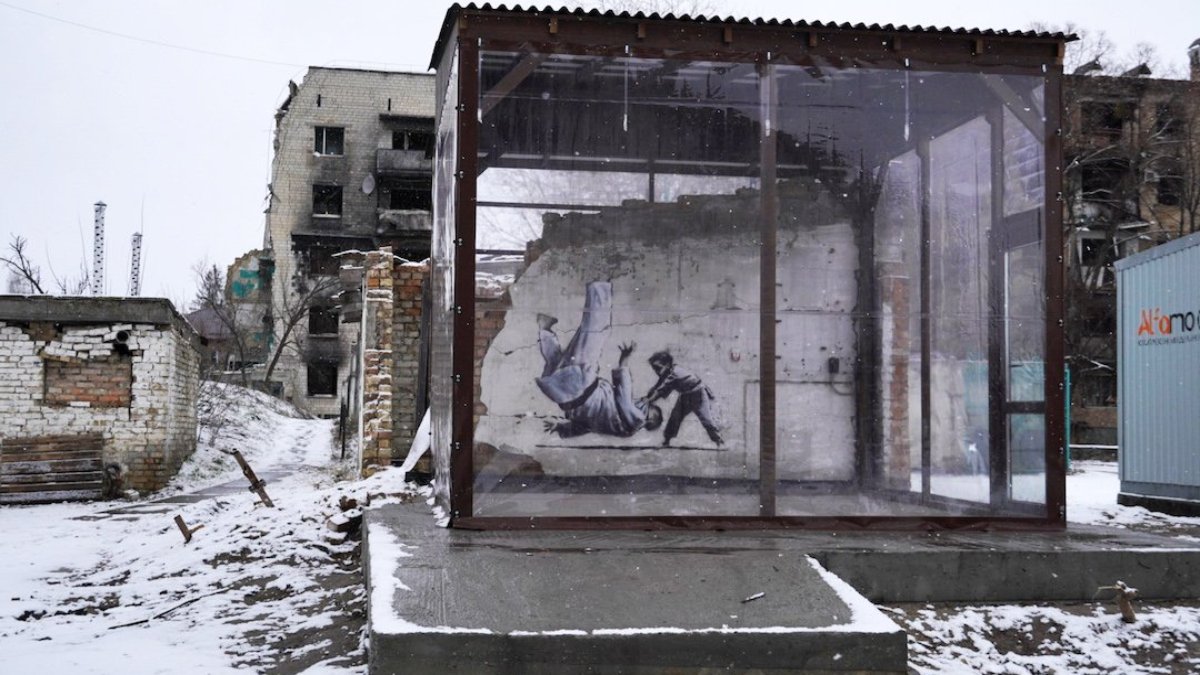 Ukrayna, Banksy'nin eserlerini korumaya aldı