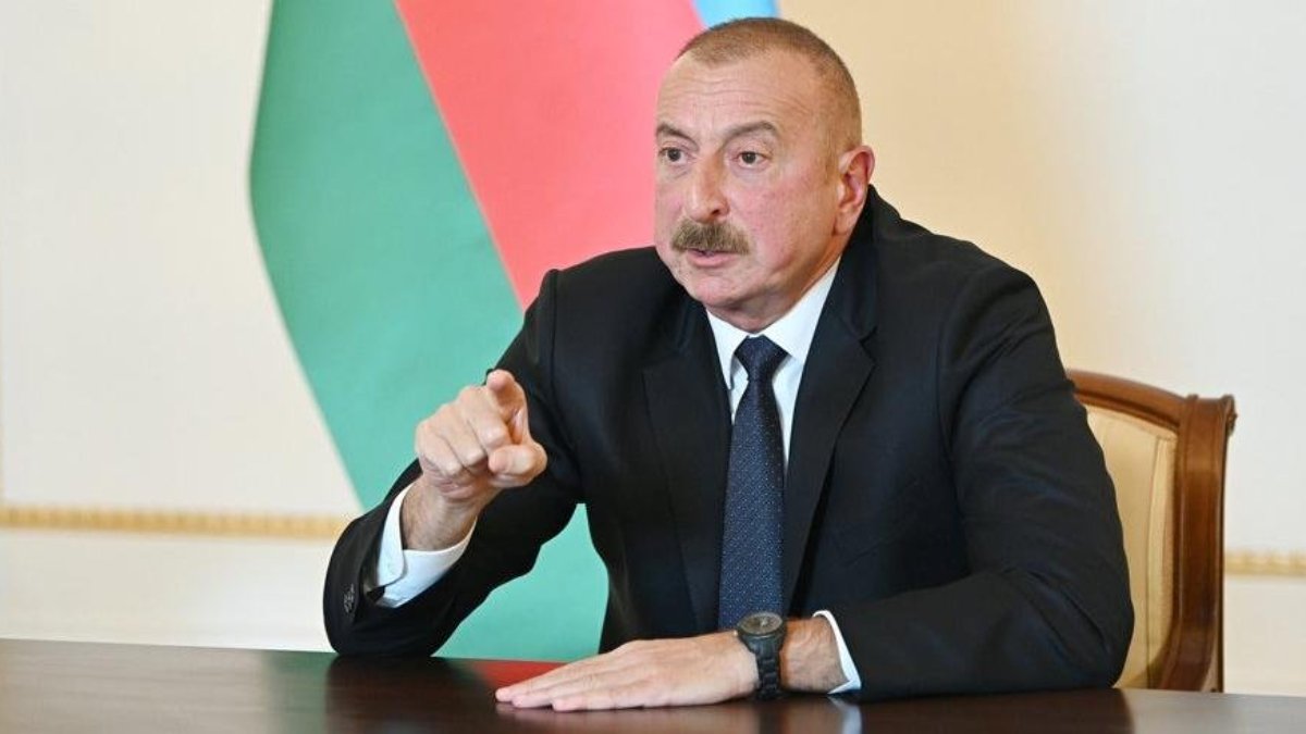 İlham Aliyev'den Ermenistan'da Azerbaycan bayrağının yakılmasına tepki