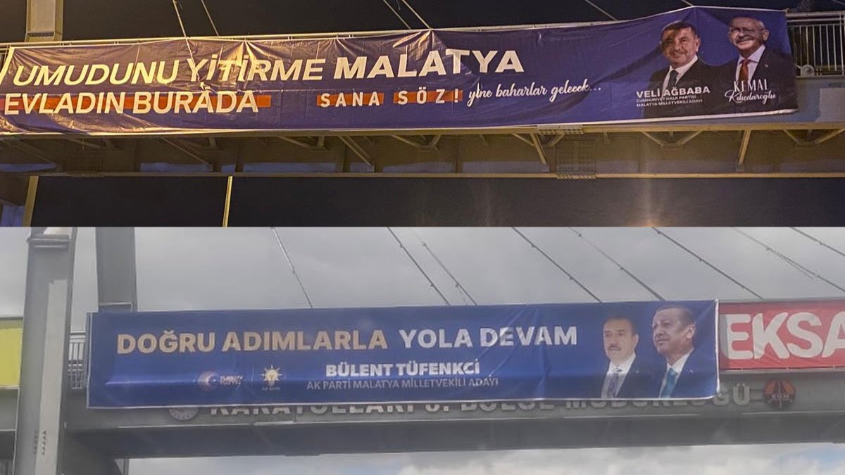 AKP’li belediye, CHP’nin afişlerini söküp kendi afişlerini astı